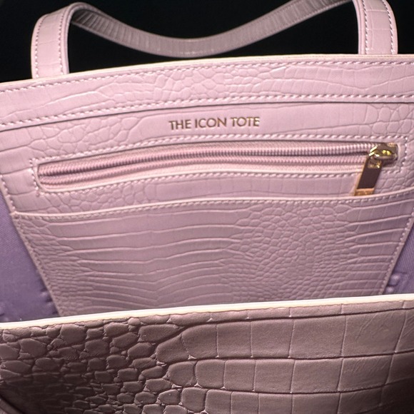 Ted Baker Tote Bag Large Croc Embossed Lilac Pink The Icon Tote London Barbiecor - Picture 4 of 14